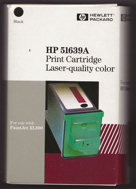 CARTUCHO DE TINTA ORIGINAL HP 51639A NEGRO CADUCADO PARA IMPRESORA PAINTJET XL300 